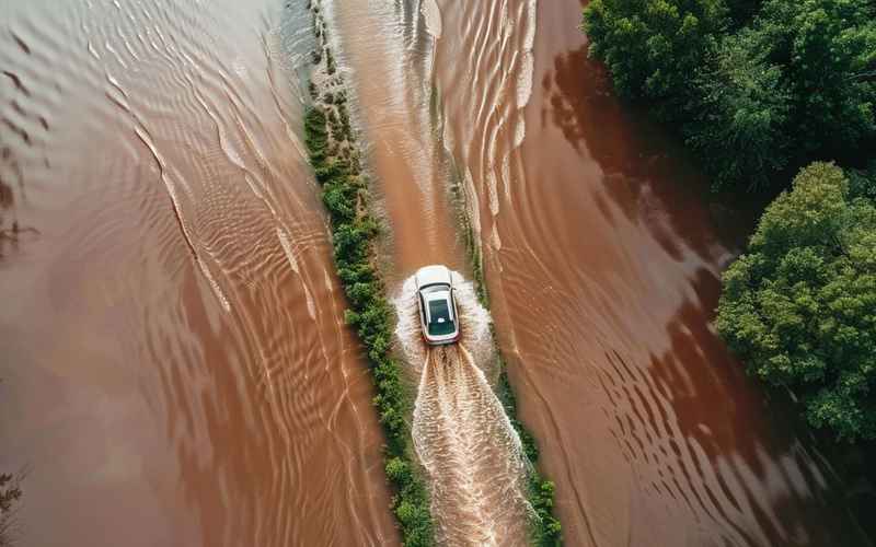 汽車過水路,汽車過水路電瓶燈亮開一段又好了