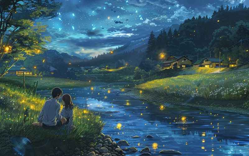 萤火与星空共舞的夏天