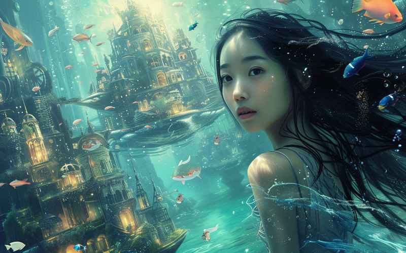 《海音寻光：人鱼泪的尘世回响》