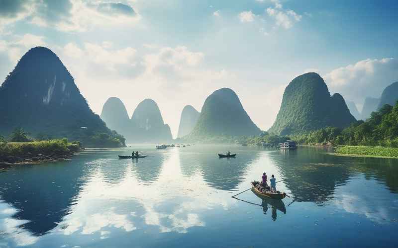 十月好去桂林山水画