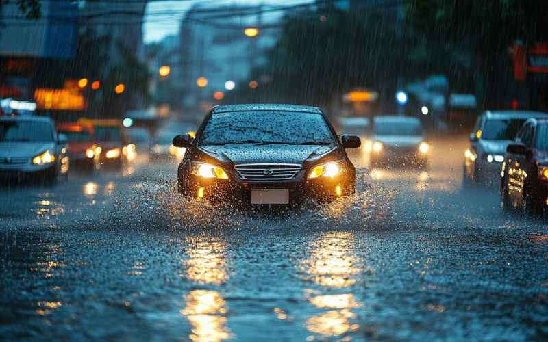 汽車過水坑—汽車過水坑濺到行人怎么處理