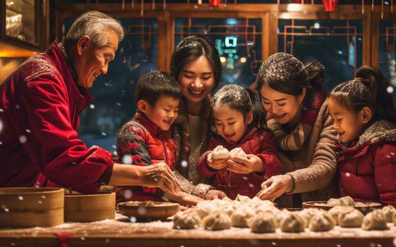 《阖家团圆喜盈门：三代屋檐下的烟火温情》