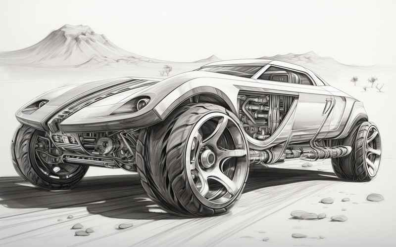 汽車沙畫(沙子車簡筆畫)