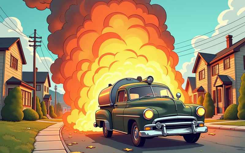 光頭強汽車_光頭強汽車爆炸發生火災 光頭強汽車_光頭強汽車爆炸發生火災