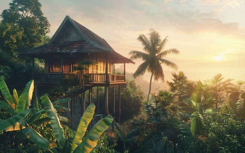 《在泰国的热带风情中》