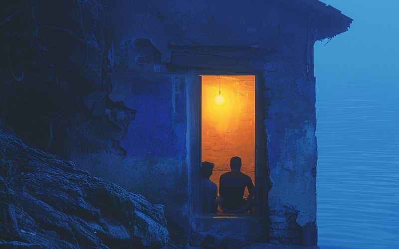 两家灯下的亲情密语