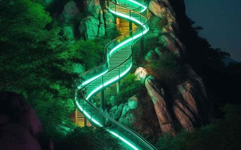 浉河夜景、嵖岈山、嵖岈寺、嵖岈寺十絕美風光
