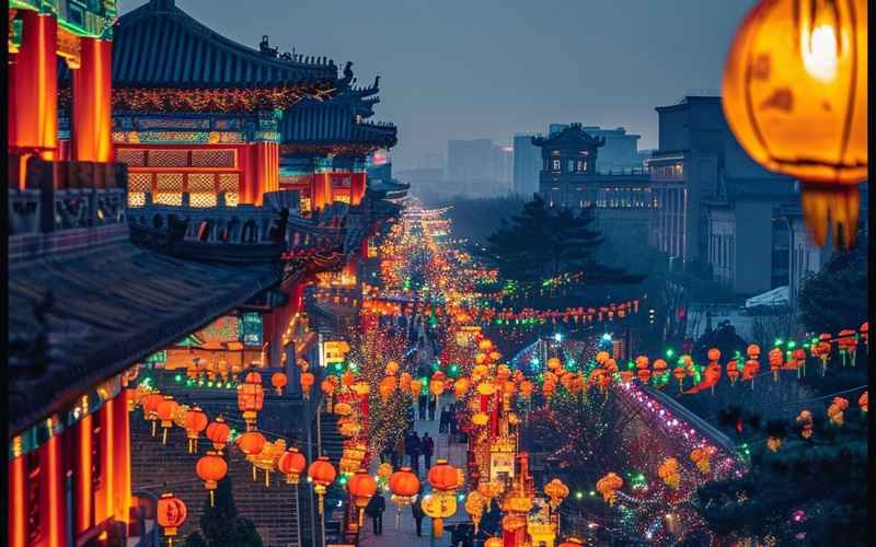 霓光归舟情绕千回长安旧梦渡