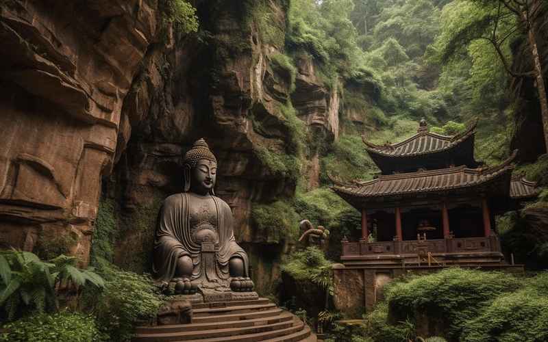 紹興著名景點天游畫廊與靈巖奇觀