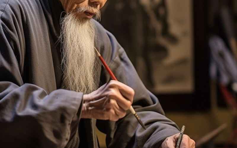 云霧間的筆墨身心駐泰山佑