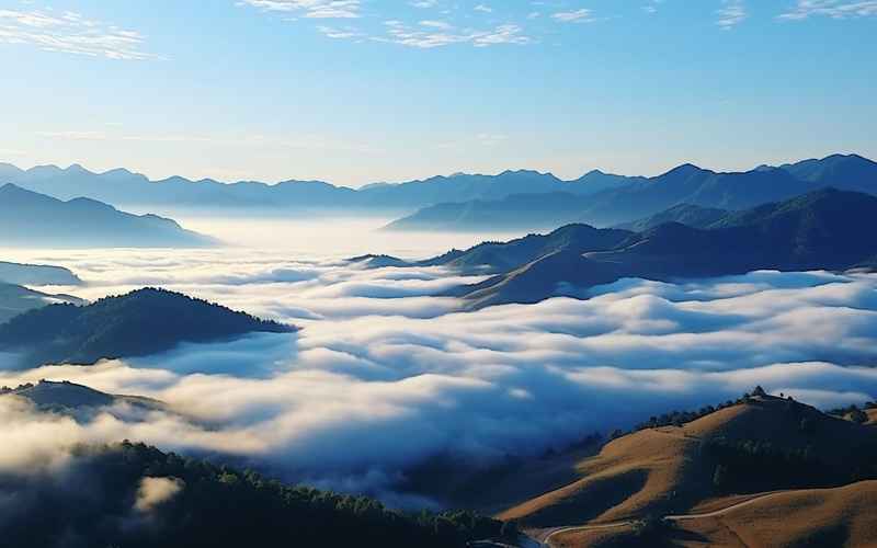 天池迷霧絕美天山