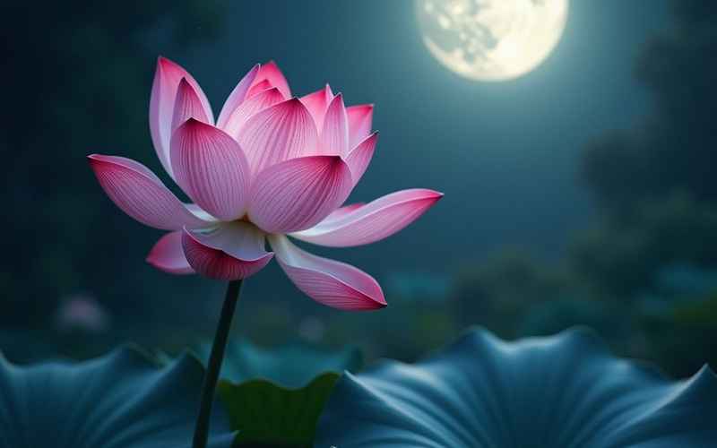 《清荷映月：池畔情缘鉴真心》