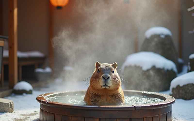 冬日浪漫·溫泉雪景一場
