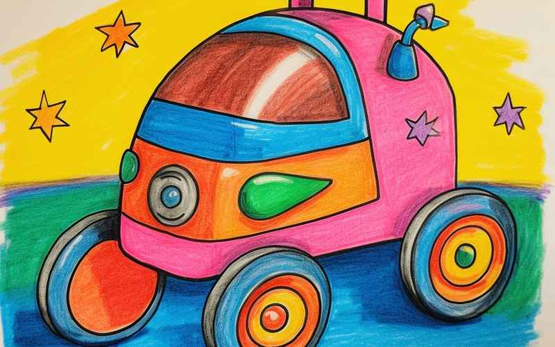 幼兒園汽車簡筆畫、幼兒園的汽車怎么畫