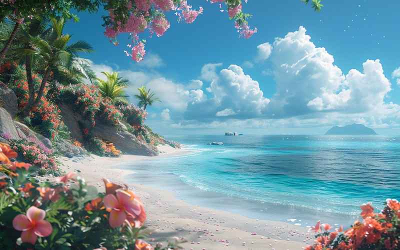 花海浪漫：海岛风情