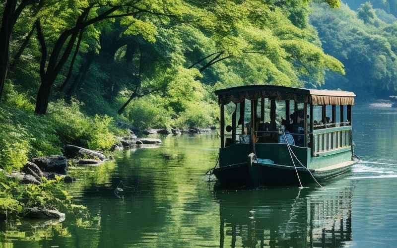 杭州水乡，水上巴士旅游攻略