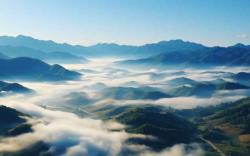 吉林延边自然风光与大雾奇观