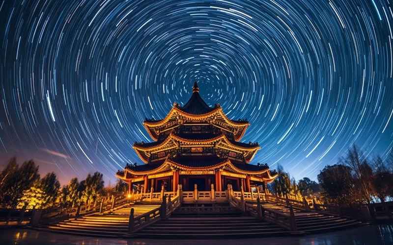 银川夜空璀璨，经典景观全方位