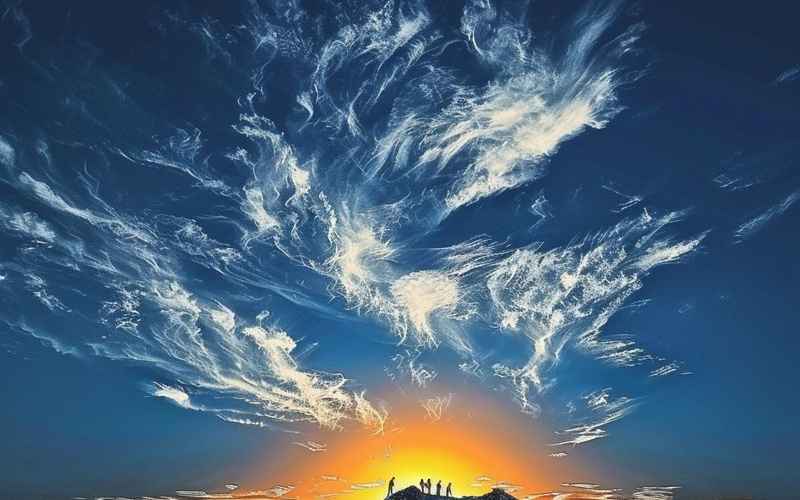 何美钿心语：静观云卷霞光暖