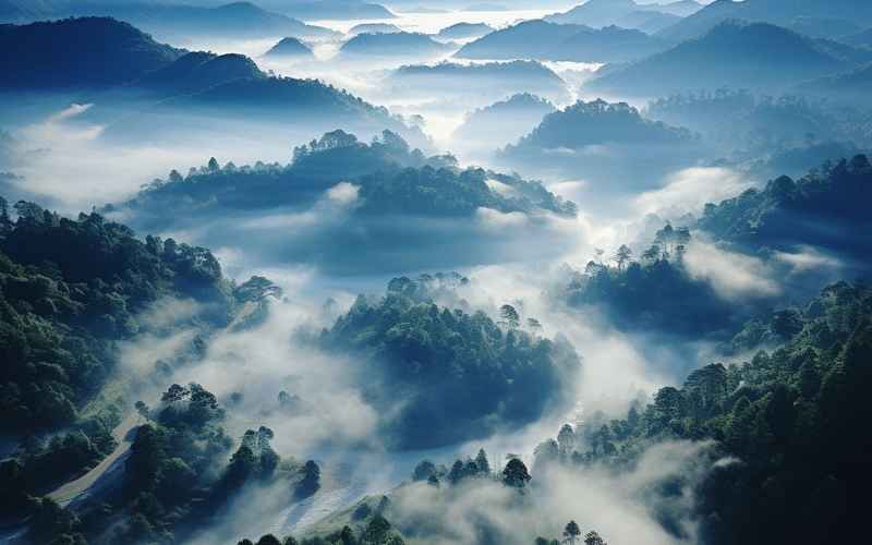 云南普洱景致绝美大叶山